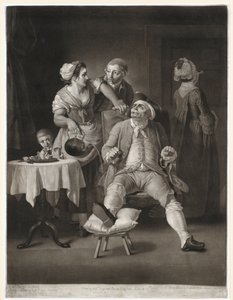 İhmal ve Aşağılama Tarafından Cezalandırılan Profligate, Valentine Green tarafından yapılan baskı, 1775 (mezzotint)
